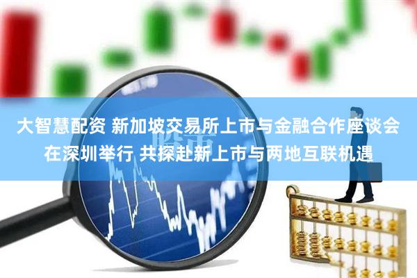 大智慧配资 新加坡交易所上市与金融合作座谈会在深圳举行 共探赴新上市与两地互联机遇