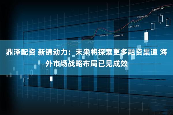 鼎泽配资 新锦动力：未来将探索更多融资渠道 海外市场战略布局已见成效