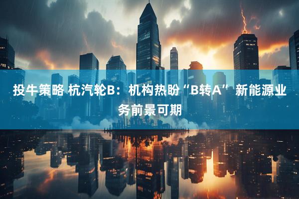 投牛策略 杭汽轮B：机构热盼“B转A” 新能源业务前景可期