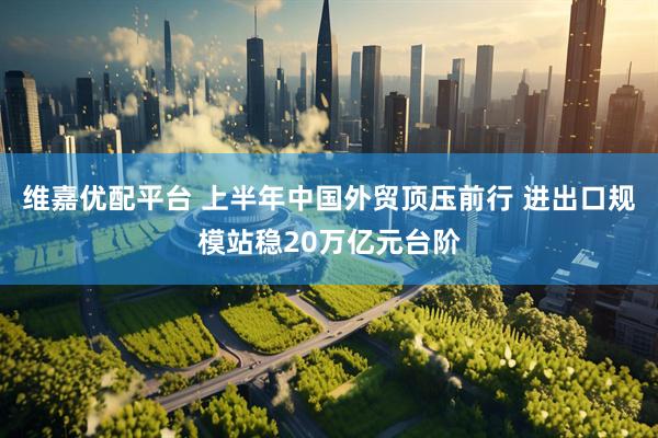 维嘉优配平台 上半年中国外贸顶压前行 进出口规模站稳20万亿元台阶